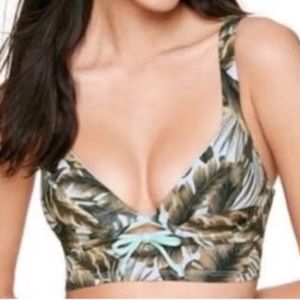 VS PADDED TROPICAL PRINT BRALETTE SZ MEDIUM